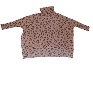 Simply Southern Leopard Print Turtleneck Sweater – One Size